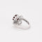 Bague 51 Bague Toi et Moi or gris diamants et rubis 58 Facettes DV0385-6