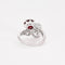 Bague 51 Bague Toi et Moi or gris diamants et rubis 58 Facettes DV0385-6