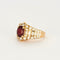 Bague 52 Bague en or jaune, rubis et diamants 58 Facettes DV0385-4
