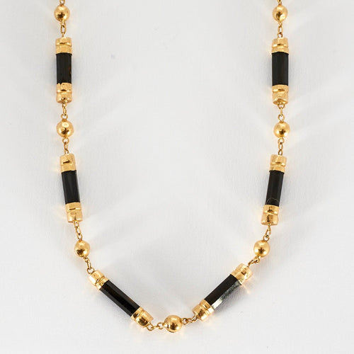 Collier Collier en or jaune et onyx 58 Facettes DV1164-5