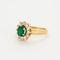 Bague 55 Bague en or jaune, émeraude et diamants 58 Facettes DV0014-5-55-2