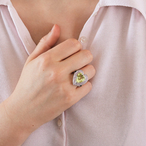 Bague 51 MAUBOUSSIN -  Bague Subtile raison or gris, citrine et saphirs roses 58 Facettes DV4532-2