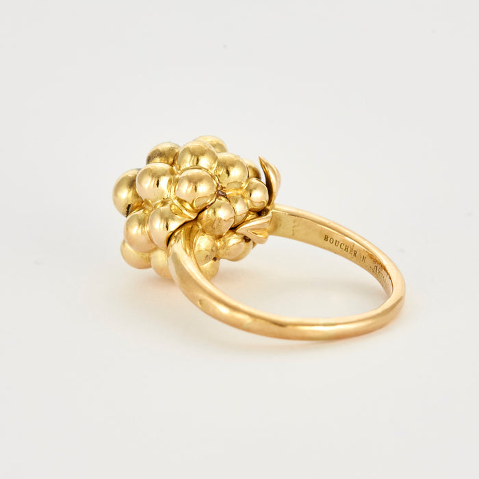 Bague 59 BOUCHERON -  Bague Grain de mure,  or jaune 58 Facettes DV3815-1