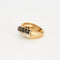 Bague 53 Bague or jaune et gris diamants et saphirs 58 Facettes DV0699-1-53-2