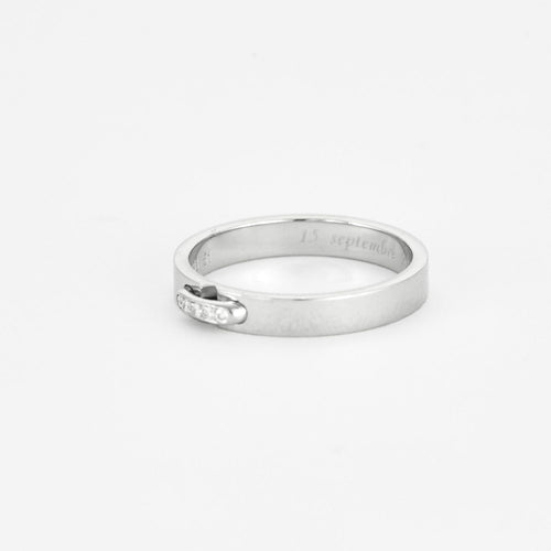 Bague 51 CHAUMET - Alliance Liens Evidence platine et diamants 58 Facettes DV4639-1