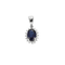 Pendentif Pendentif en or gris saphir et diamants 58 Facettes DV4855-3