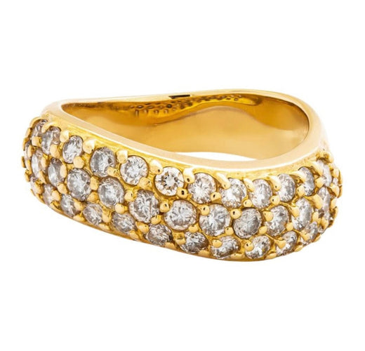 Bague 50 Bague mouvementée en or jaune et diamants 58 Facettes DV5004-1-50-2