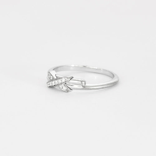 Bague 49 CHAUMET -  Bague Jeux de Liens or gris et diamants 58 Facettes DV4393-1