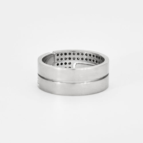 Bague 53 DINH VAN -  Bague Seventies or gris diamants 58 Facettes DV0379-16-53-2