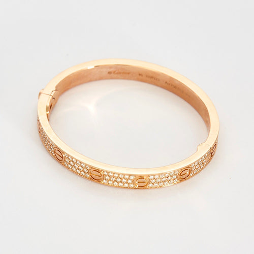 Bracelet CARTIER -  Bracelet Love or rose et diamants 58 Facettes DV0696-1