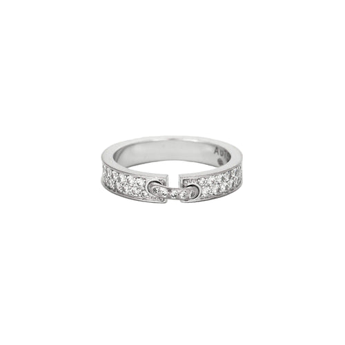 Bague CHAUMET - Lien évidence - Alliance en or gris, diamants 58 Facettes DV4823-4