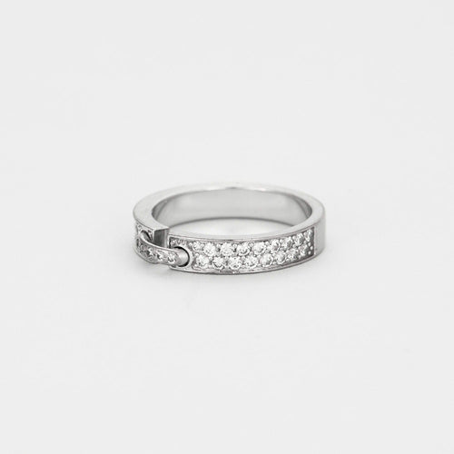 Bague CHAUMET - Lien évidence - Alliance en or gris, diamants 58 Facettes DV4823-4