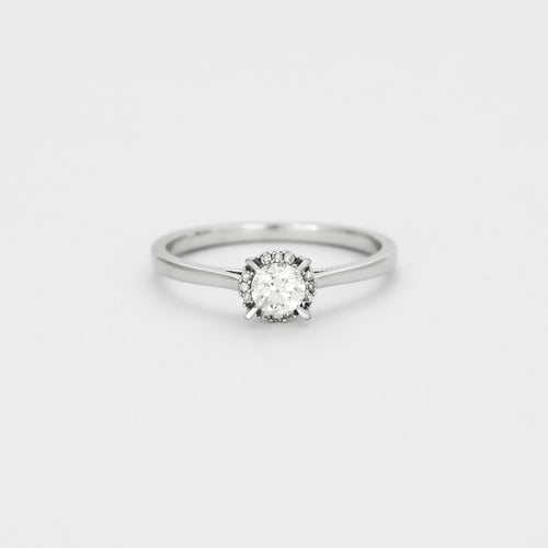 Bague 53 Bague solitaire en or gris et diamant 58 Facettes DV4184-12