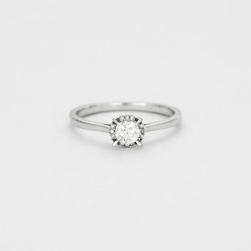 Bague 53 Bague solitaire en or gris et diamant 58 Facettes DV4184-12