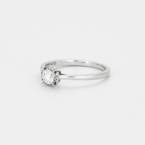 Bague 53 Bague solitaire en or gris et diamant 58 Facettes DV4184-12