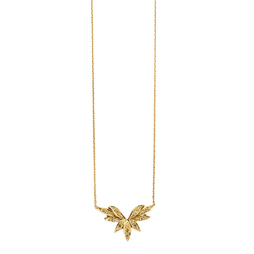 Collier Collier feuillagé, or jaune et diamants 58 Facettes DV3673-8