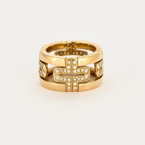 BULGARI - Parentesi - Bague or jaune et diamants