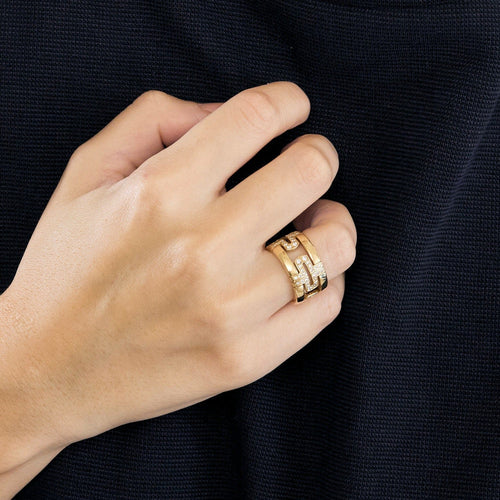 BULGARI - Parentesi - Bague or jaune et diamants