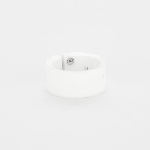 Bague 53 CHAUMET- Liens - Bague céramique blanche, or gris et diamants 58 Facettes DV0667-3