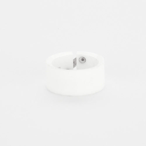 Bague 53 CHAUMET- Liens - Bague céramique blanche, or gris et diamants 58 Facettes DV0667-3