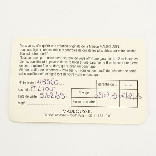 Bracelet Bracelet Mauboussin Chance of Love n° 1 or gris et diamants 58 Facettes DV5365-6