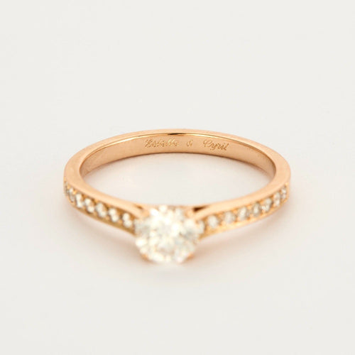 Bague 51 Bague or rose et diamants 58 Facettes DV4973-2-51-5