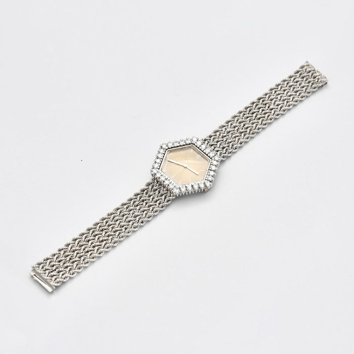 Montre BOUCHERON - Bracelet montre, or gris et diamants 58 Facettes DV0668-4