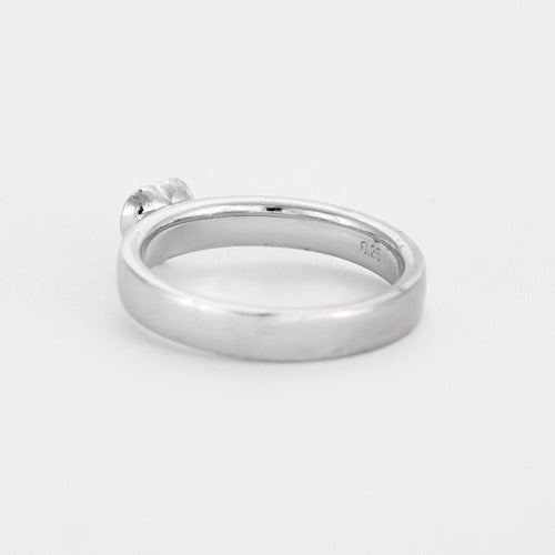 Bague 53 Bague jonc or gris diamant coeur 58 Facettes DV5390-7-53-2