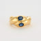 Bague 53 Bague en or jaune et saphir 58 Facettes DV5140-2-53-2