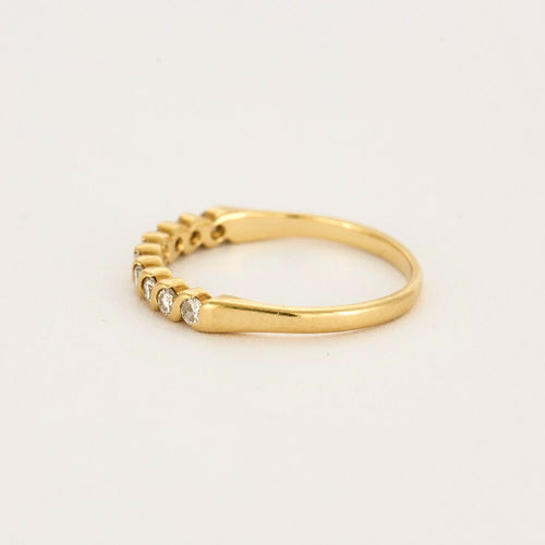 Bagues 53 Demie Alliance or jaune diamants 58 Facettes DV5390-5-53-2