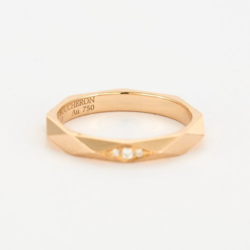 Bague 53 BOUCHERON - Alliance facette or rose, diamants 58 Facettes DV5390-6-53-2