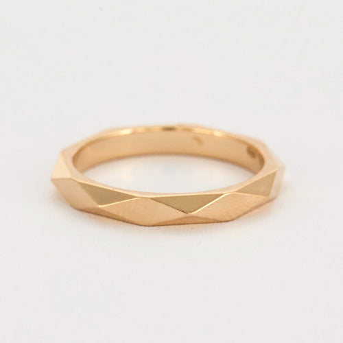 Bague 53 BOUCHERON - Alliance facette or rose, diamants 58 Facettes DV5390-6-53-2