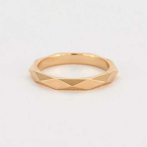 Bague 53 BOUCHERON - Alliance facette or rose, diamants 58 Facettes DV5390-6-53-2