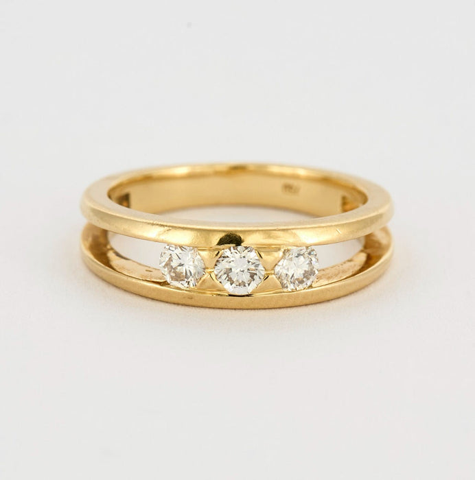 52 Bague or jaune diamants 58 Facettes DV5390-3-52-1