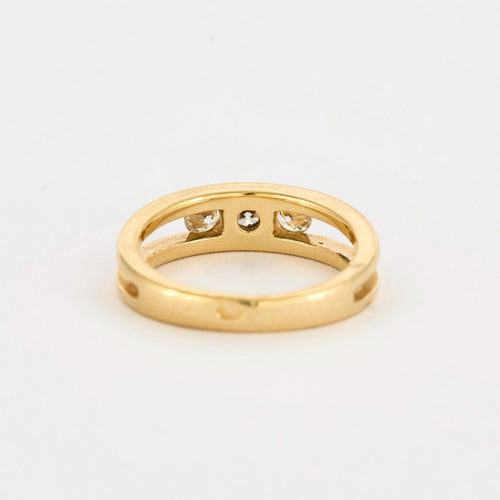 Bague 52 Bague or jaune diamants 58 Facettes DV5390-3-52-1