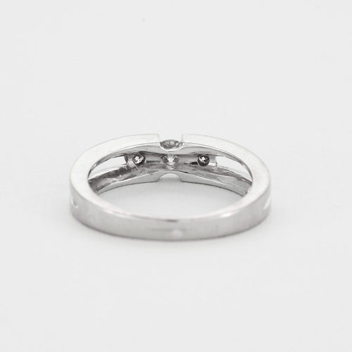 Bague 54 Bague or gris et diamants 58 Facettes DV5390-8-54-3