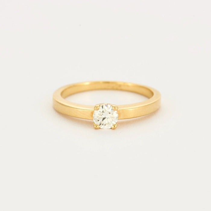 Bague 52 Bague solitaire or jaune, diamant 58 Facettes DV5390-9-52-2