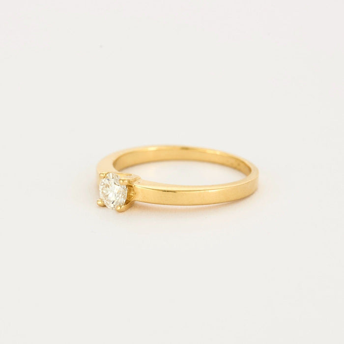 Bague 52 Bague solitaire or jaune, diamant 58 Facettes DV5390-9-52-2