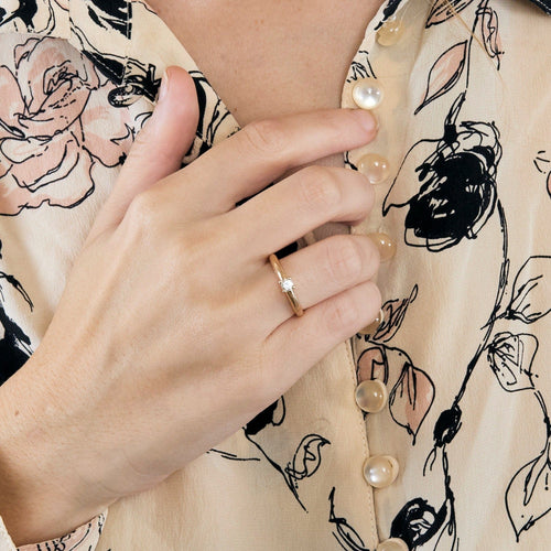 Bague 54 Mauboussin - Six de Toi -  Bague solitaire or rose et diamant 58 Facettes DV5700-1-54-1