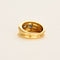 Bague en or jaune, saphir et diamants
