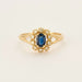 Bague 59 Bague en or jaune saphir diamants 58 Facettes DV0687-3-59-2