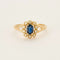 Bague 59 Bague en or jaune saphir diamants 58 Facettes DV0687-3-59-2
