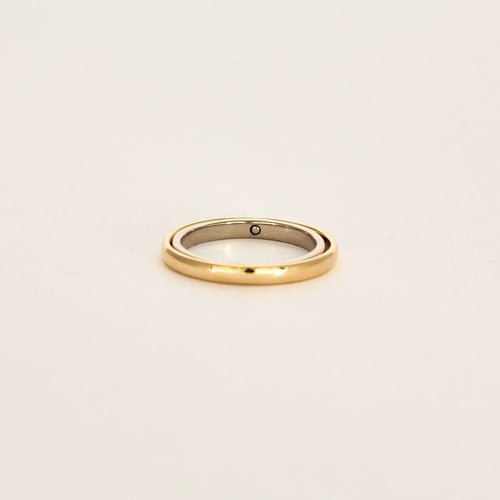 CHARLOTTE CHESNAIS - Ellipse Bold - Bague or jaune et or gris