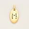 Pendentif 3.9 x 1.9 Pendentif "M" ovale or jaune 18K et diamants 58 Facettes DV0710-2-3-4