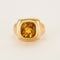 Bague 57 Bague en or jaune et citrine coussin 58 Facettes DV5199-7