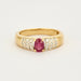 Bague 54 Bague jonc or jaune, rubis et diamants 58 Facettes DV4440-6