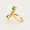 Bague or jaune émeraudes et diamants
