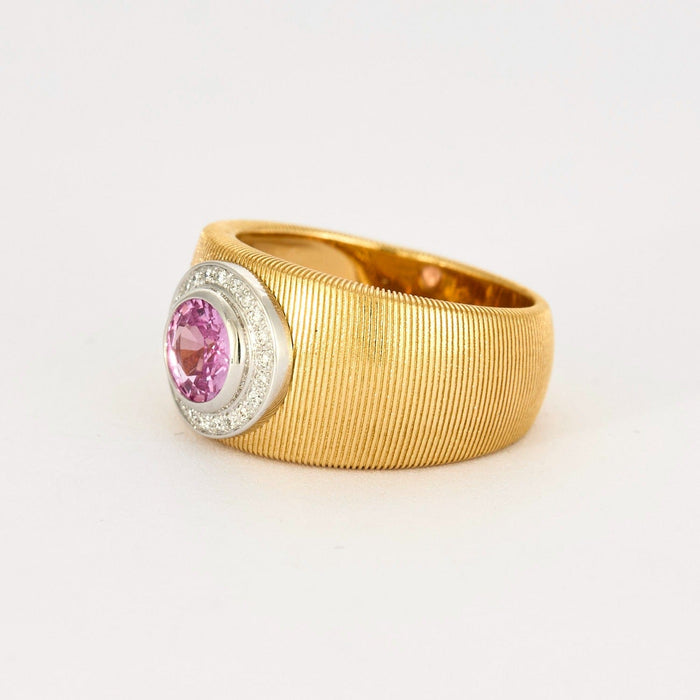 Bague 52 MAUBOUSSIN - Un été en toscane - or jaune et saphir rose 58 Facettes DV5707-6