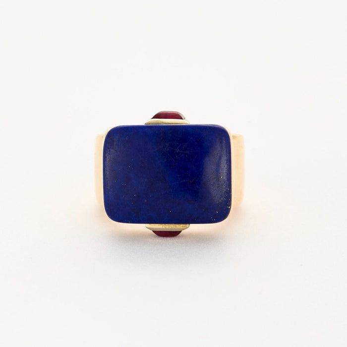 Bague 53 Bague Fred en or jaune lapis-lazuli et rubis 58 Facettes DV2998-2