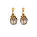 Boucles d'oreilles 1.40 x 1.10 Paire de Pendants d'oreilles or jaune, perles de Tahiti 58 Facettes DV0717-1-1.40 x 1.10